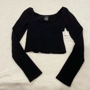 Free people black long sleeve
